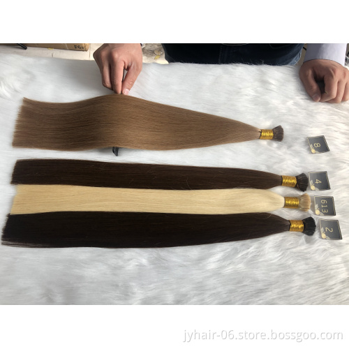 Keratin Pre Bonded Raw Human Hair Extensions Wholesale I Tip U Tip Flat Tip Virgin Hair Extension